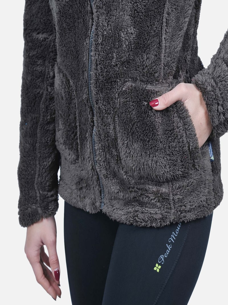 Blouson polaire   ASANA - PEAK MOUNTAIN Marron - Kiabi