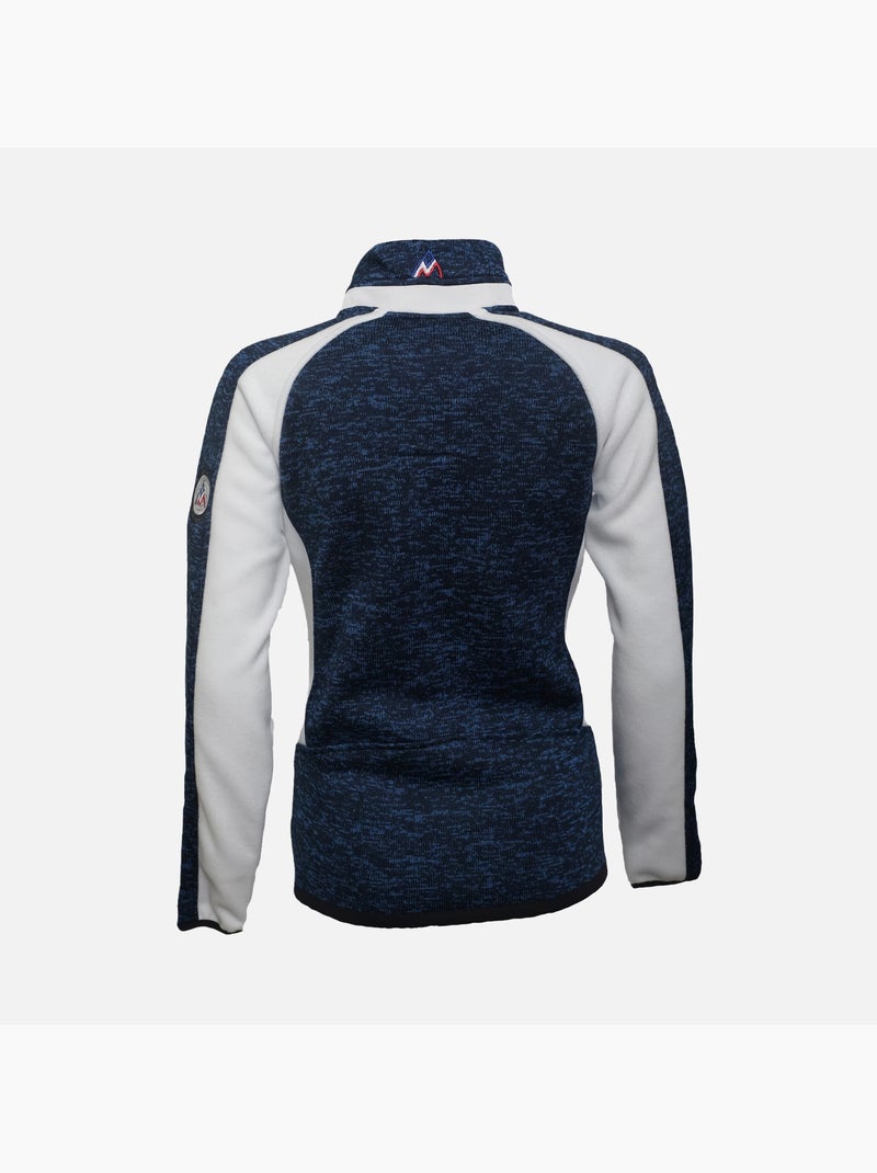 Blouson polaire   ASPHERE - PEAK MOUNTAIN Noir Bleu marine Blanc - Kiabi