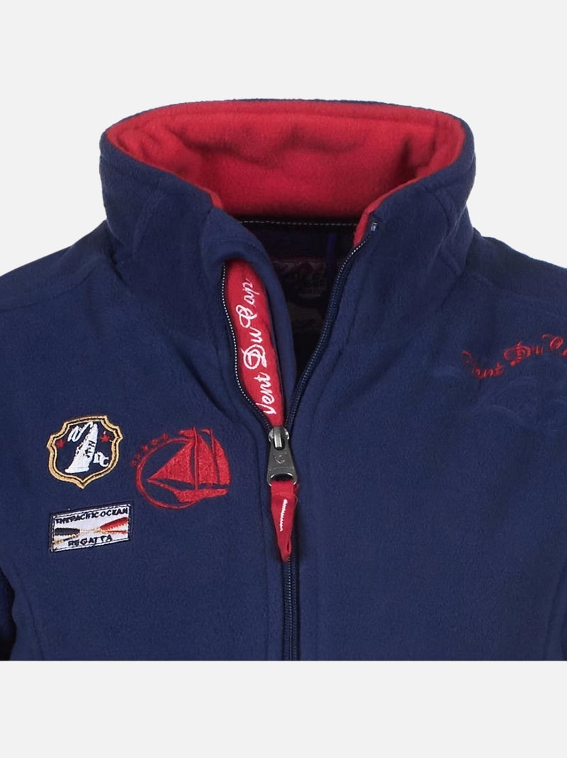 Blouson polaire   ASPOY - VENT DU CAP Bleu marine - Kiabi