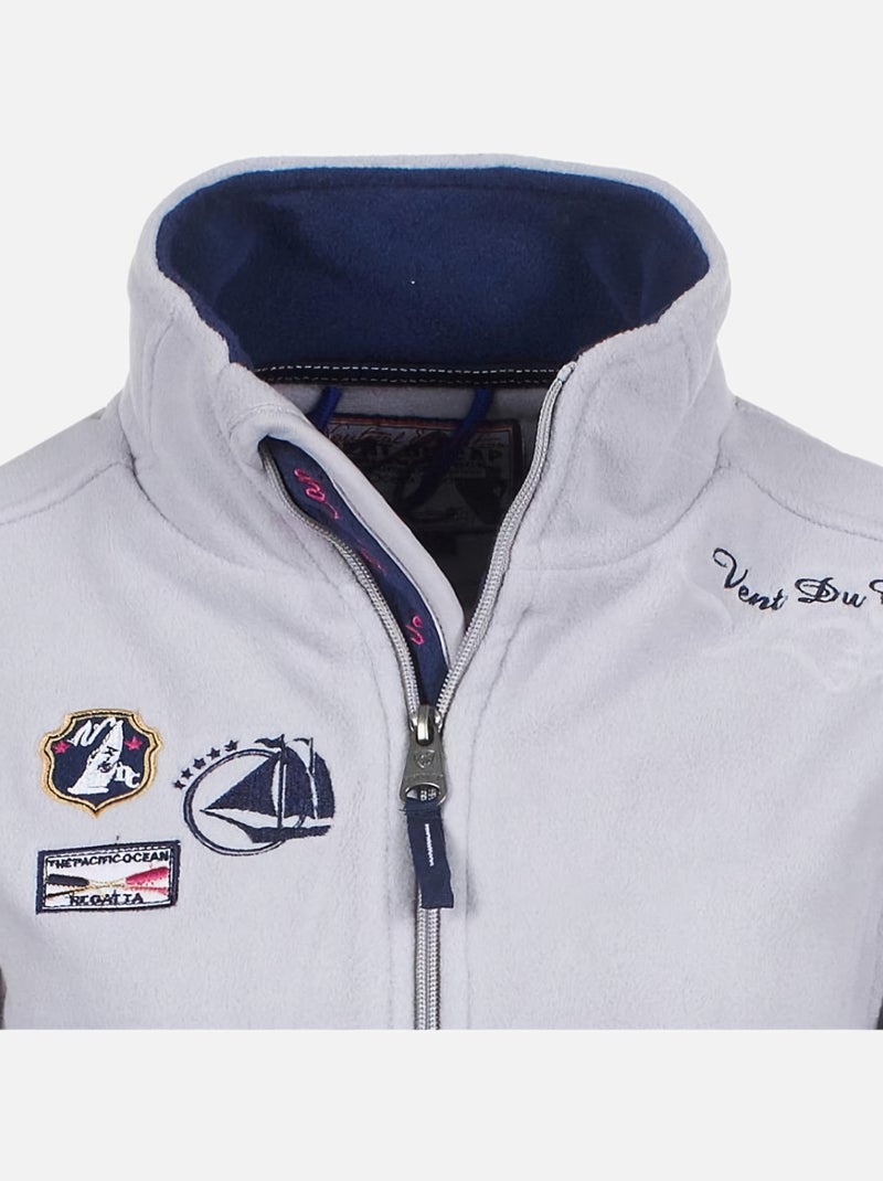 Blouson polaire   ASPOY - VENT DU CAP Gris - Kiabi