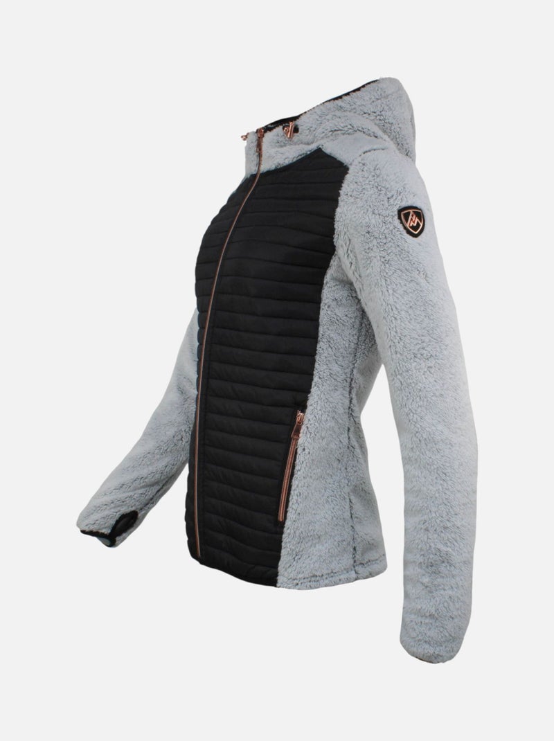 Blouson polaire   ASTRE - PEAK MOUNTAIN Noir Noir - Kiabi