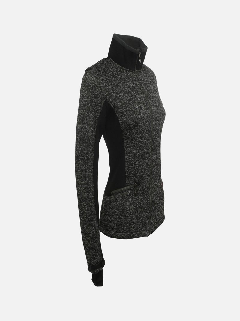 Blouson polaire   ATMOS - PEAK MOUNTAIN Noir Noir - Kiabi