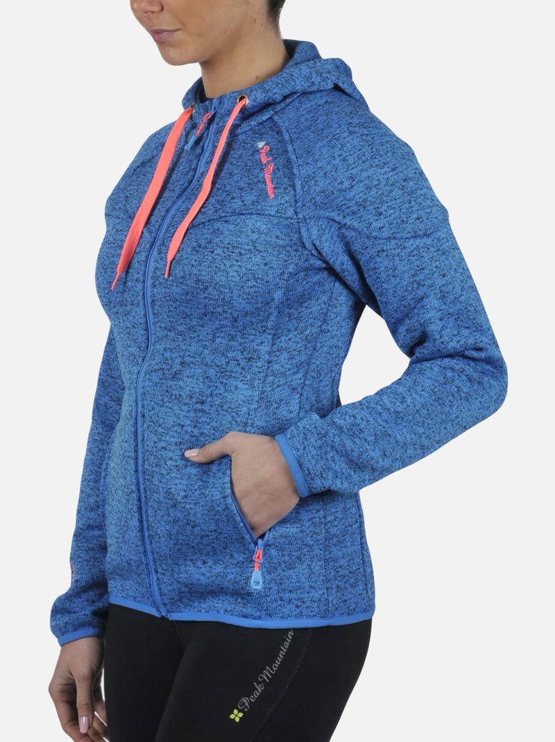 Blouson polaire   ATORA - PEAK MOUNTAIN Bleu turquoise - Kiabi
