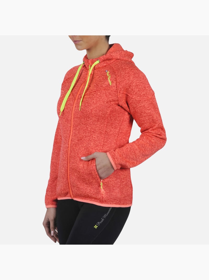 Blouson polaire   ATORA - PEAK MOUNTAIN Orange corail - Kiabi