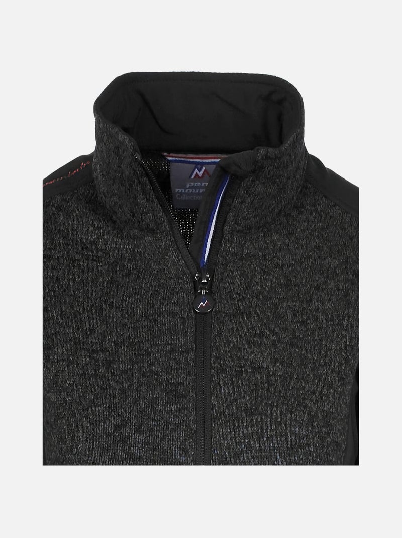 Blouson polaire   AVIRO - PEAK MOUNTAIN Gris foncé - Kiabi