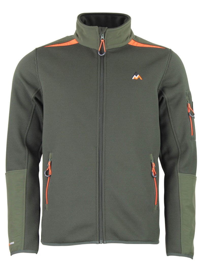 Blouson polaire   CAPRON - PEAK MOUNTAIN Kaki - Kiabi