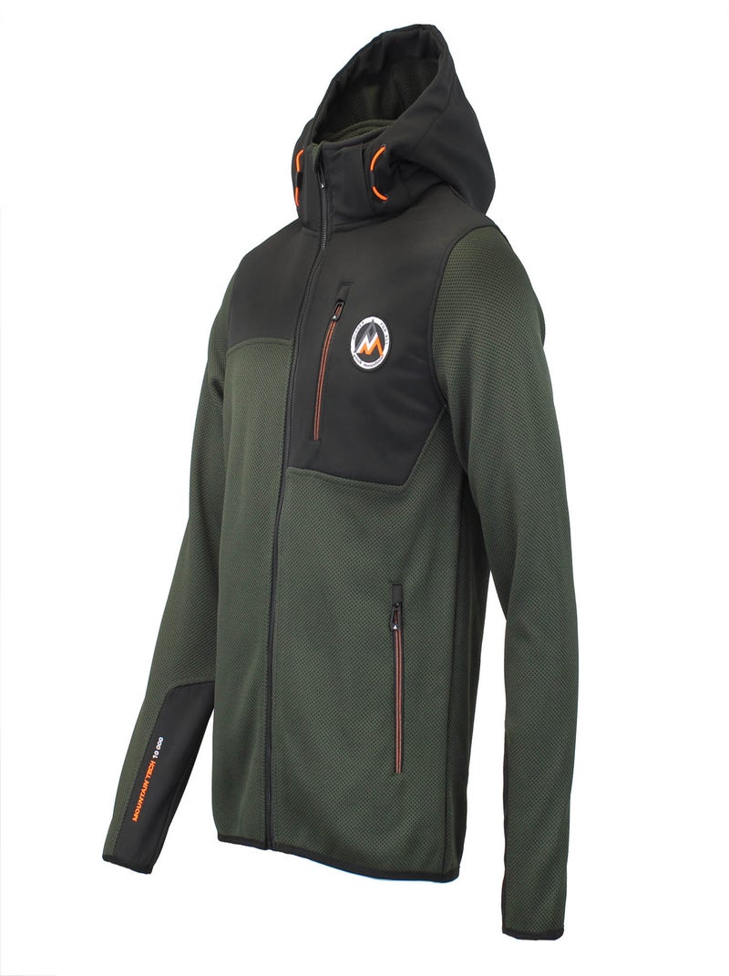 Blouson polaire   CARHOOD - PEAK MOUNTAIN Kaki - Kiabi
