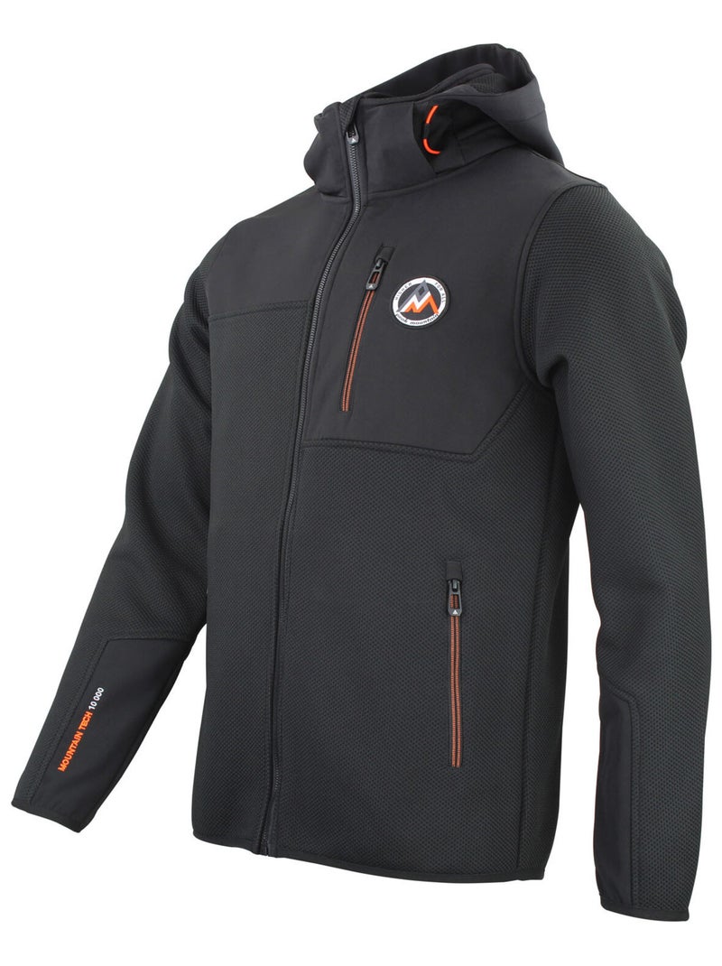 Blouson polaire   CARHOOD - PEAK MOUNTAIN Noir Noir - Kiabi