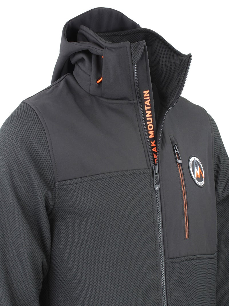 Blouson polaire   CARHOOD - PEAK MOUNTAIN Noir Noir - Kiabi