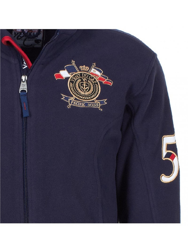 Blouson polaire   CAUBIN - VENT DU CAP Bleu marine - Kiabi