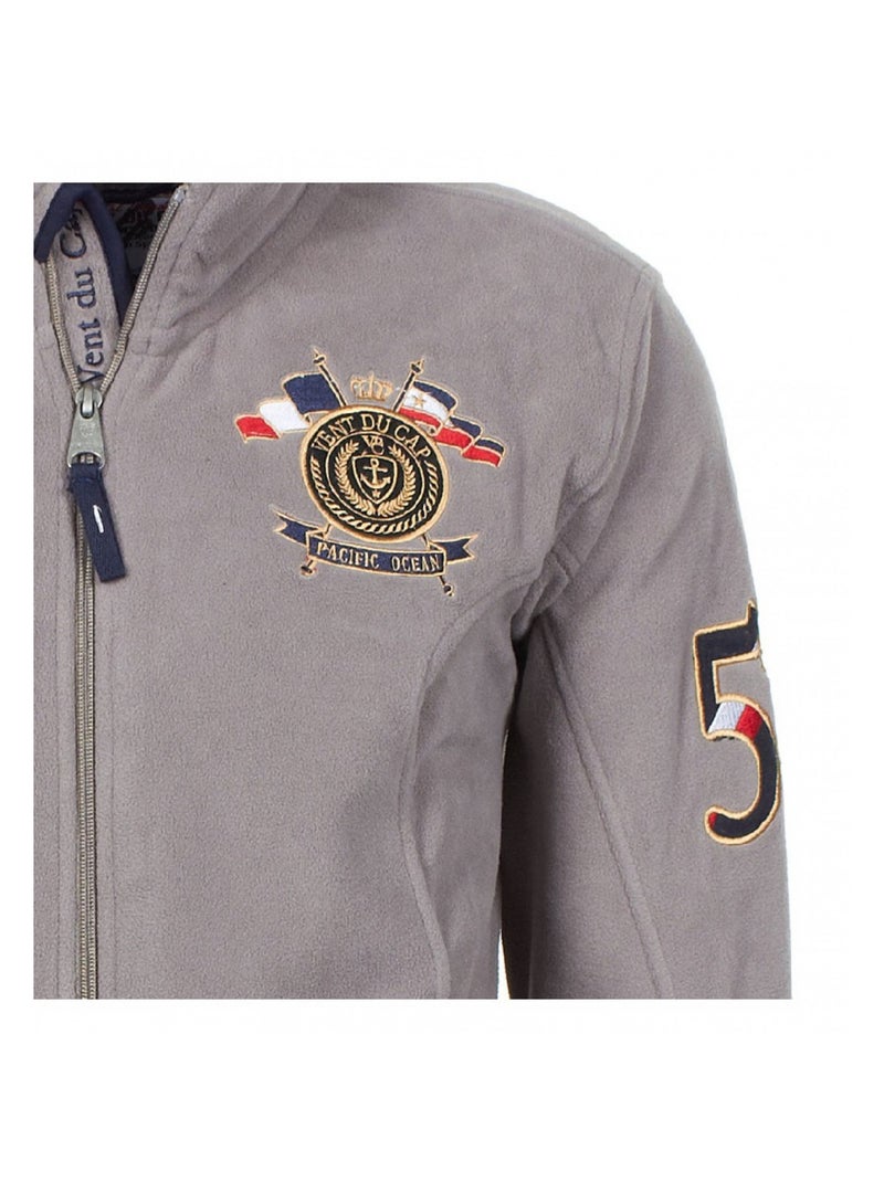 Blouson polaire   CAUBIN - VENT DU CAP Gris taupe - Kiabi