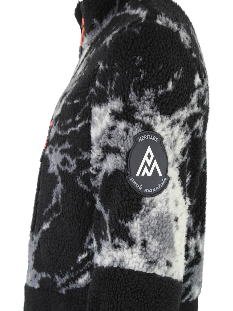 Blouson polaire   CEFRAN - PEAK MOUNTAIN Noir Gris - Kiabi