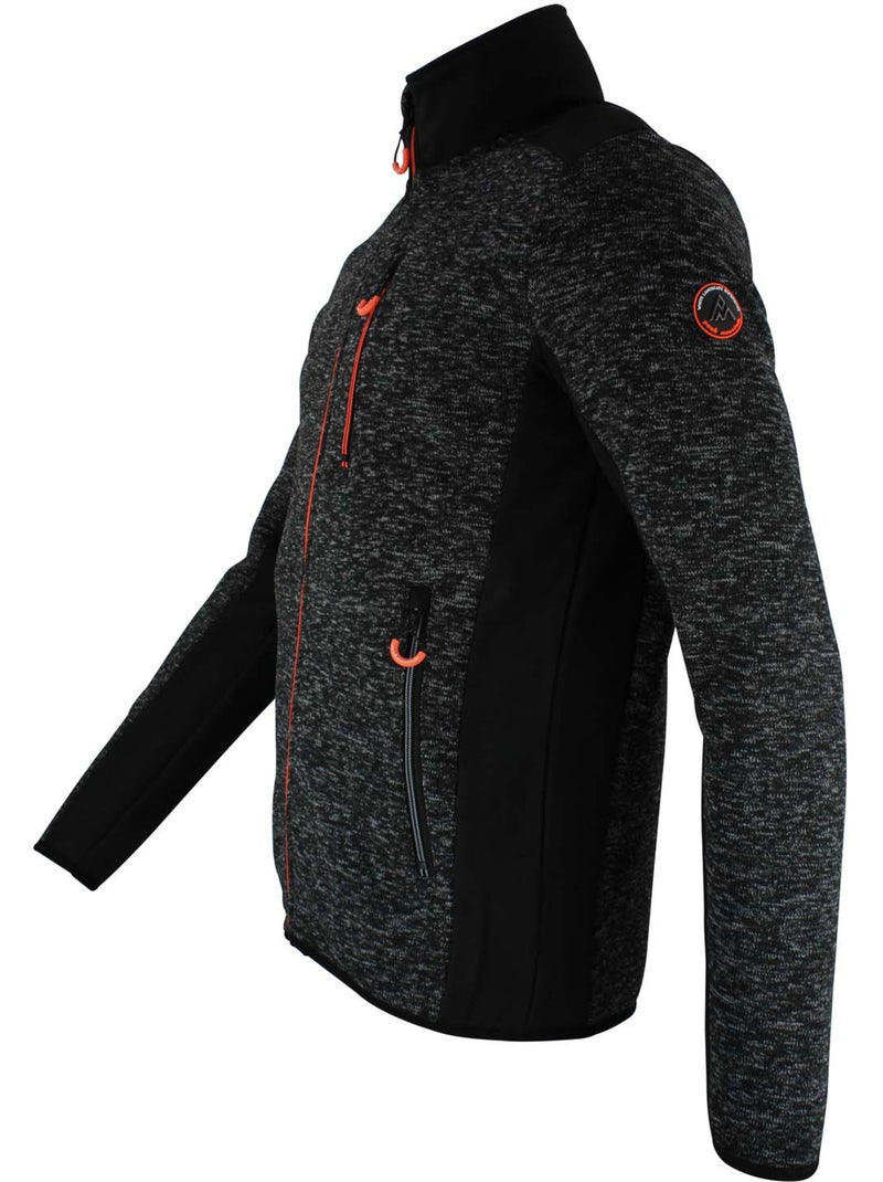 Blouson polaire   CEVIRA - PEAK MOUNTAIN Noir Noir - Kiabi