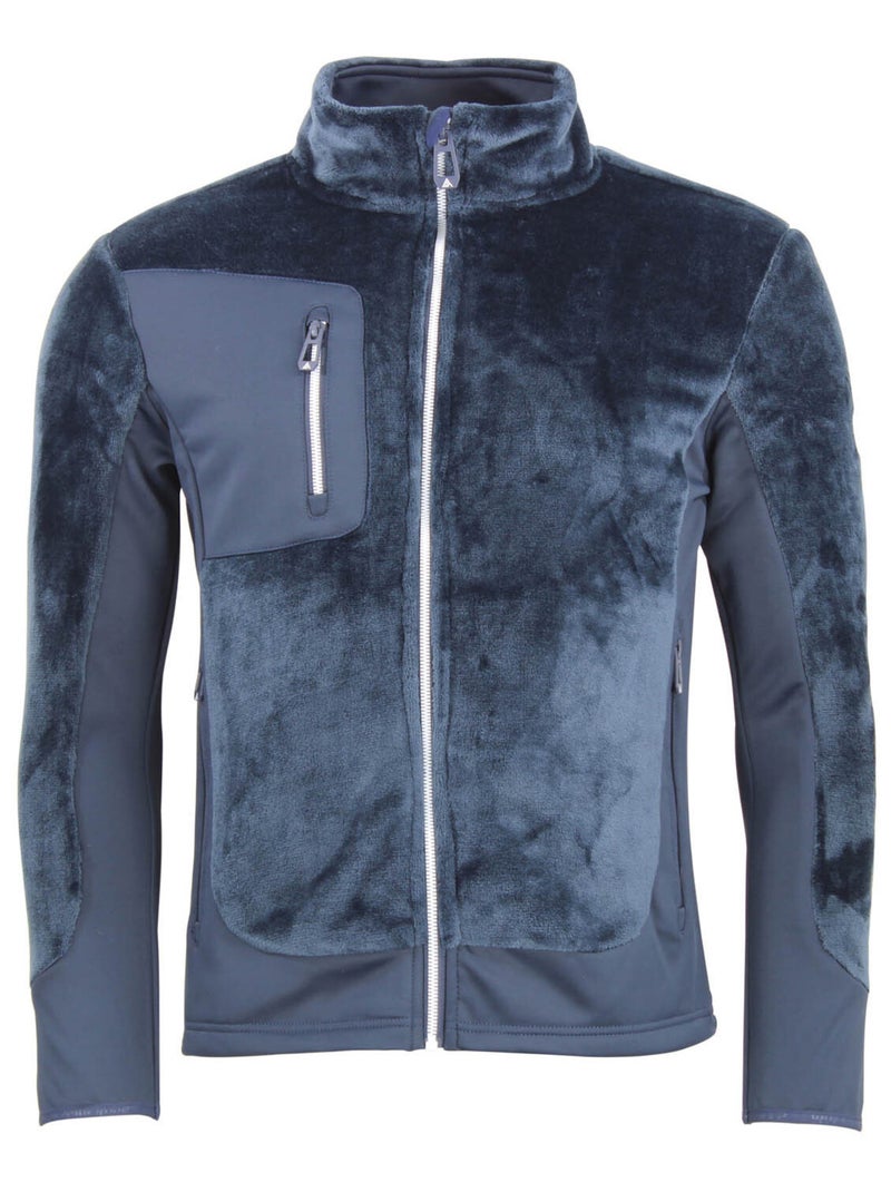 Blouson polaire CHAPEAU - PEAK MOUNTAIN Bleu marine - Kiabi