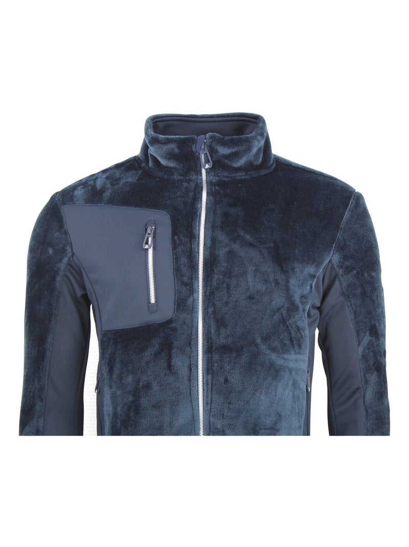 Blouson polaire CHAPEAU - PEAK MOUNTAIN Bleu marine - Kiabi