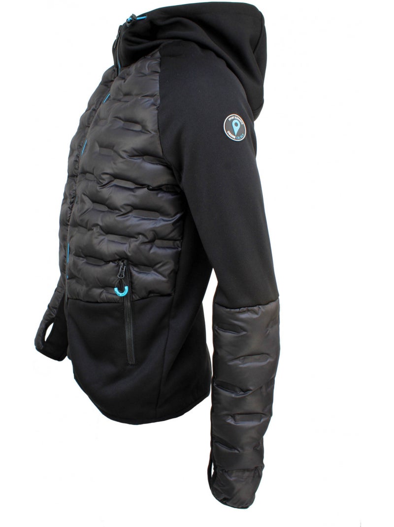 Blouson polaire   CLOONEY - DEGRE CELSIUS Noir Bleu - Kiabi