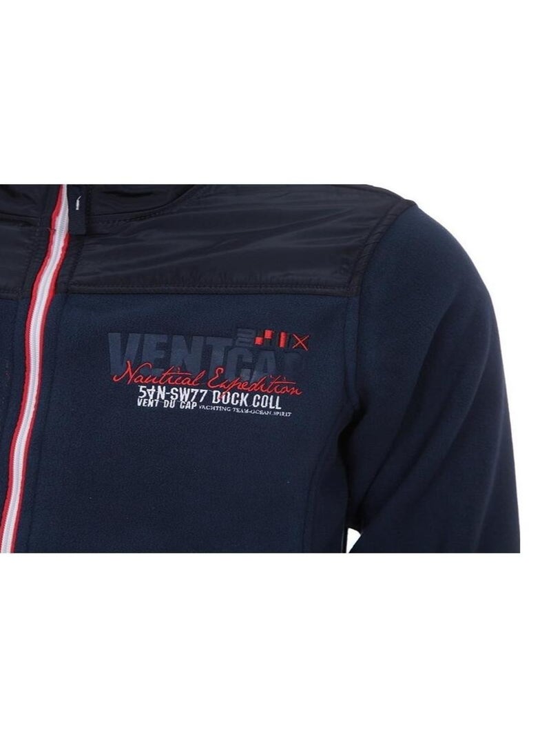 Blouson polaire   CORTEL - VENT DU CAP Bleu marine - Kiabi