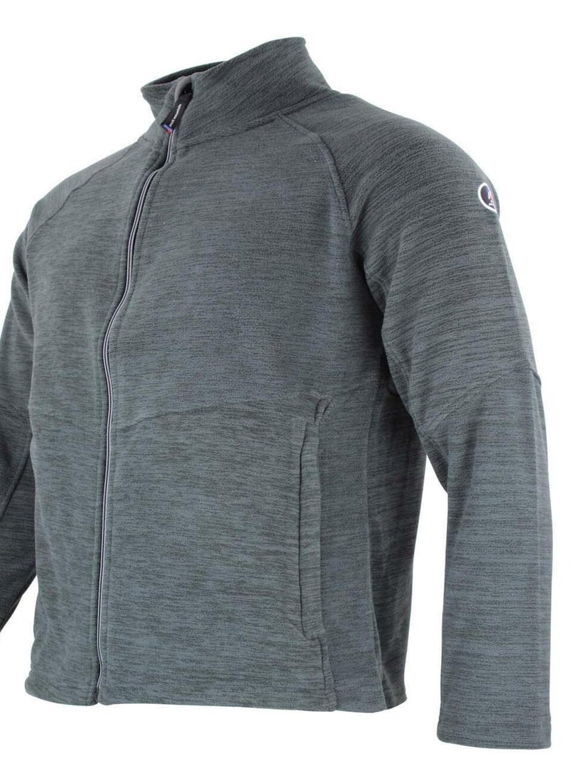 Blouson polaire    CROCO - PEAK MOUNTAIN Gris foncé - Kiabi