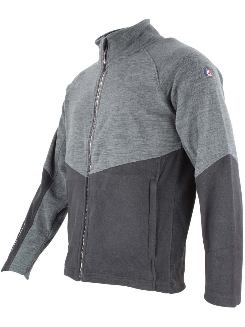 Blouson polaire   CROCUS - PEAK MOUNTAIN Gris foncé - Kiabi
