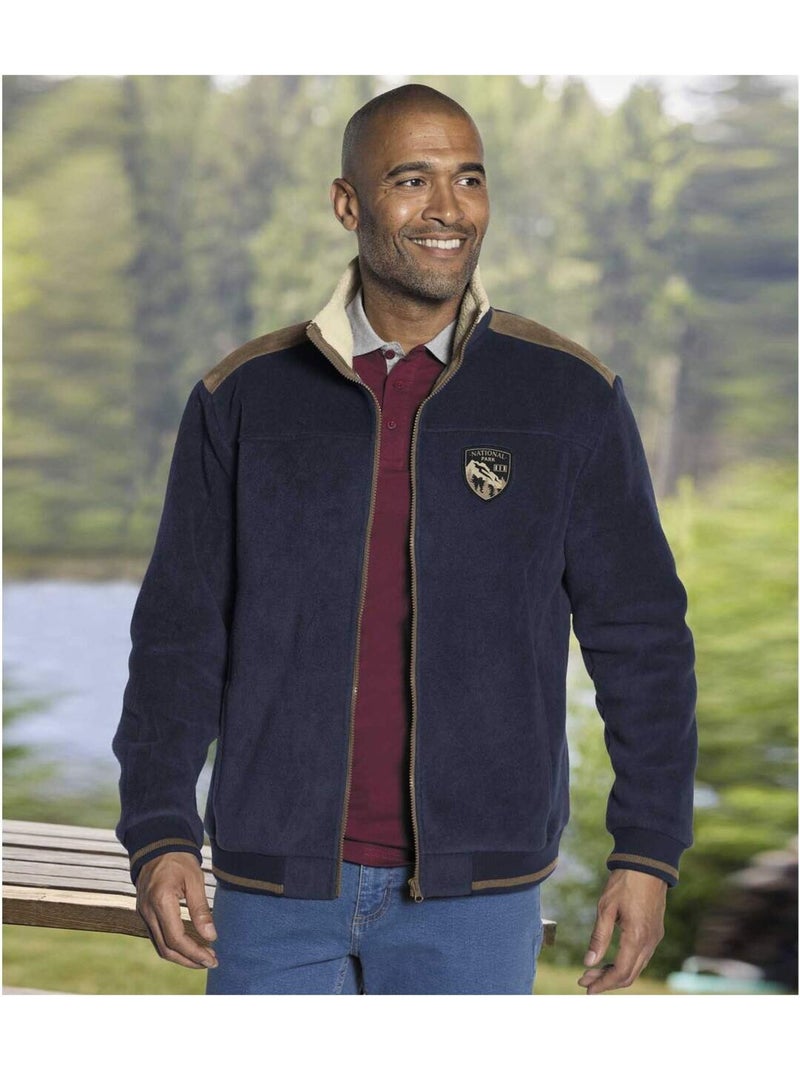 Blouson polaire doublé sherpa winter  - atlas for men Bleu marine - Kiabi
