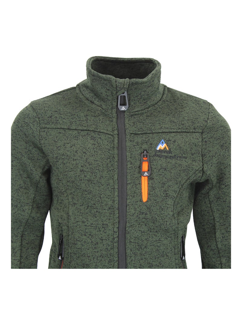 Blouson polaire ECEMO - PEAK MOUNTAIN Kaki - Kiabi