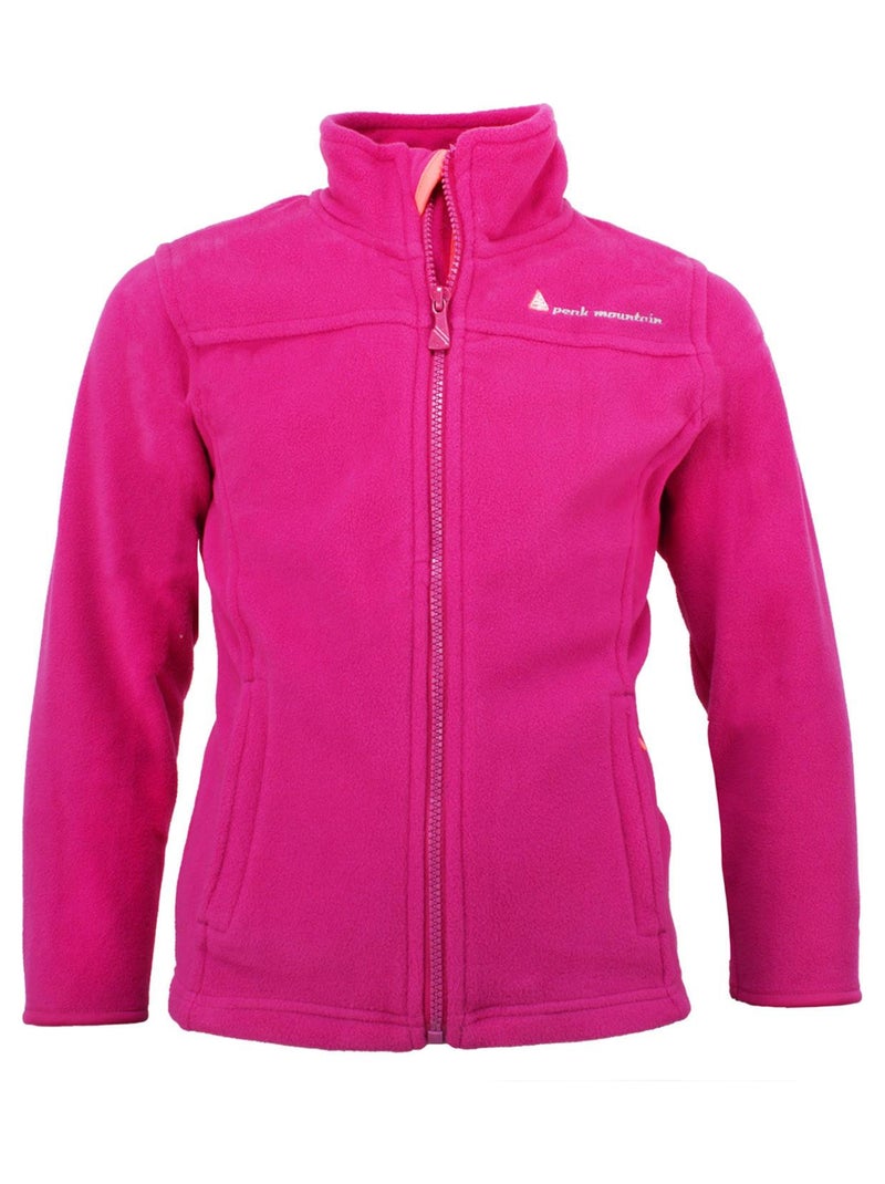 Blouson polaire fille FACESARE - PEAK MOUNTAIN Rose fushia - Kiabi