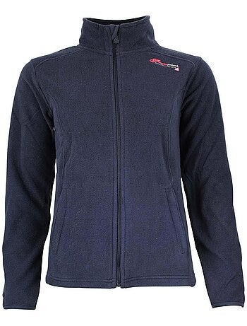 Manteau Laine Tweed Bleu Marine Fille Fausse Fourrure ANOUSHKA - 'LA FAUTE  A VOLTAIRE' - Bleu marine - Kiabi - 59.90€