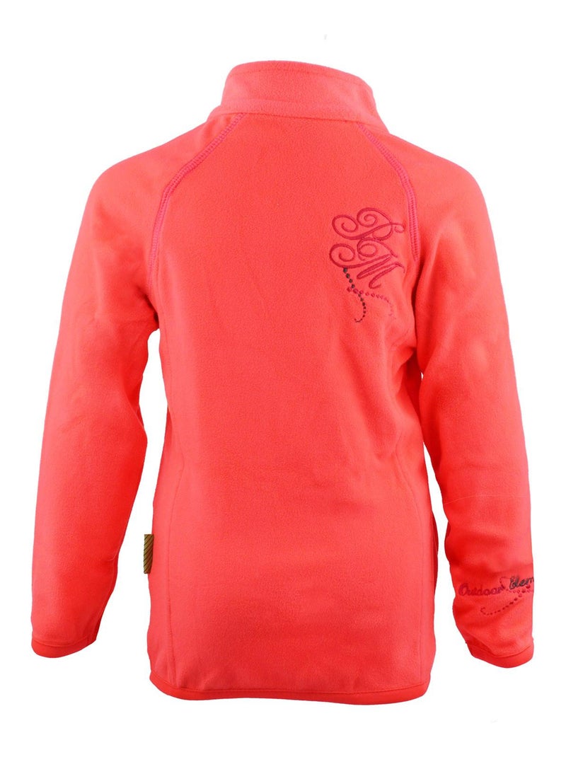 Blouson polaire fille FAFONE - PEAK MOUNTAIN Orange corail - Kiabi