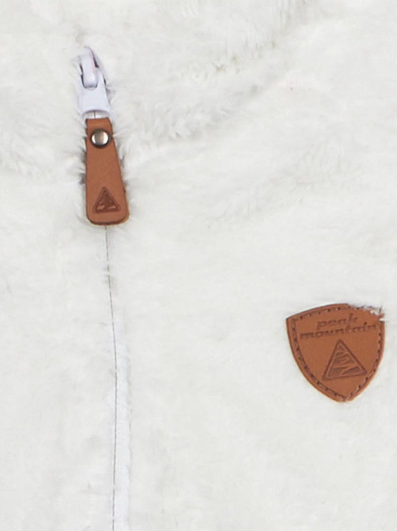 Blouson polaire fille GALANE - PEAK MOUNTAIN Blanc - Kiabi