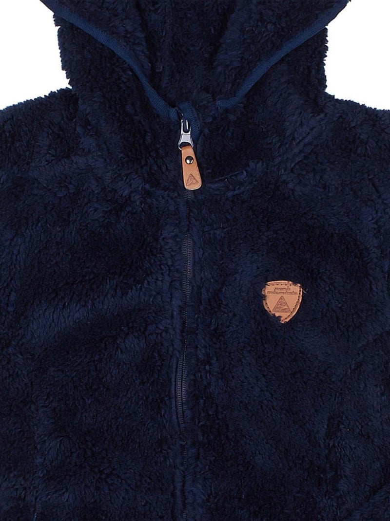 Blouson polaire fille GALANE - PEAK MOUNTAIN Bleu marine - Kiabi