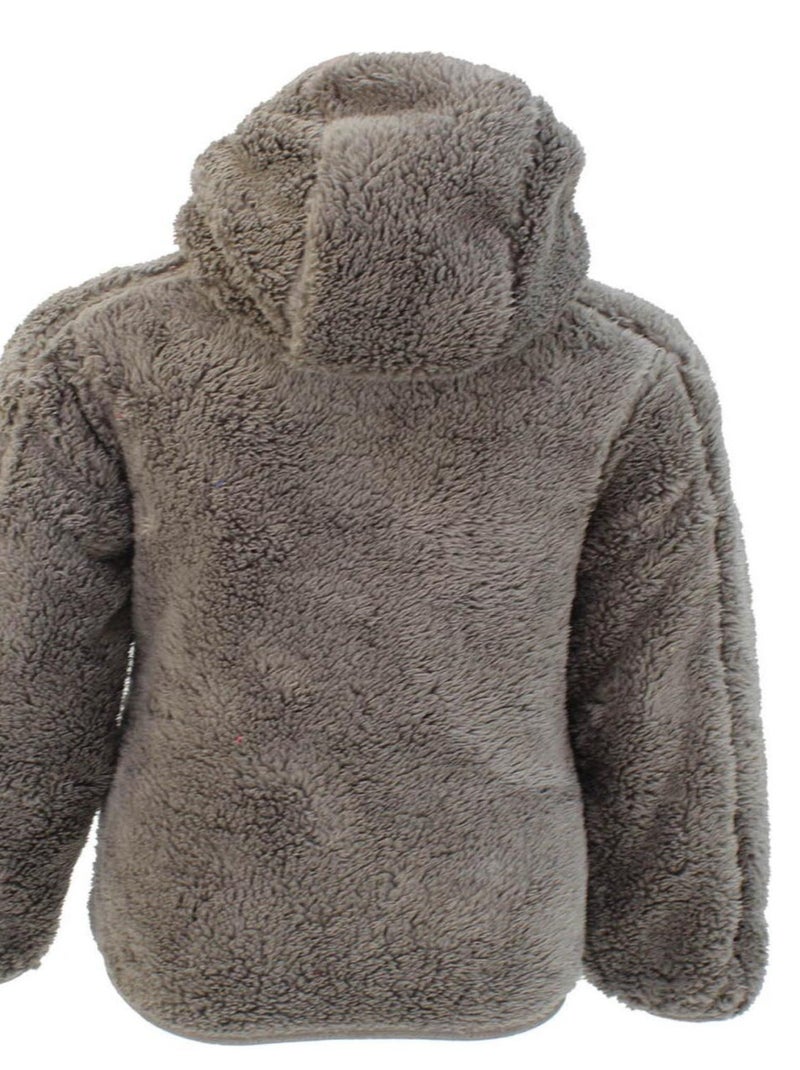 Blouson polaire fille GALANE - PEAK MOUNTAIN Gris taupe - Kiabi