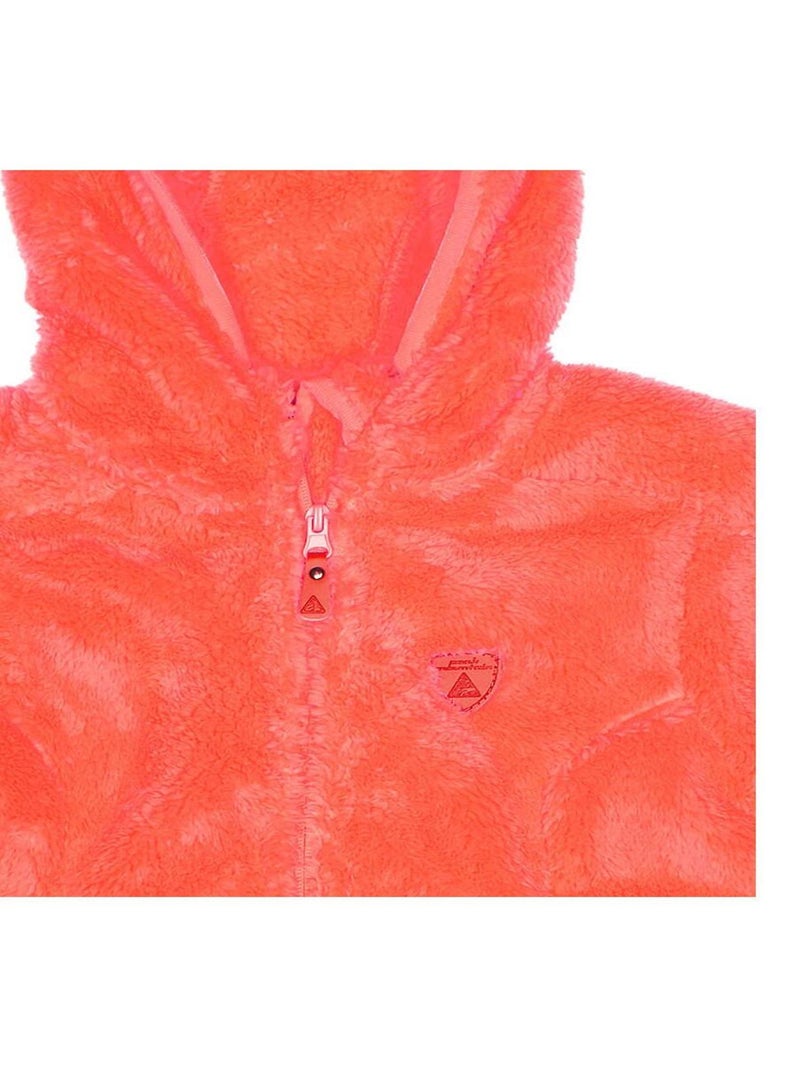 Blouson polaire fille GALANE - PEAK MOUNTAIN Orange corail - Kiabi