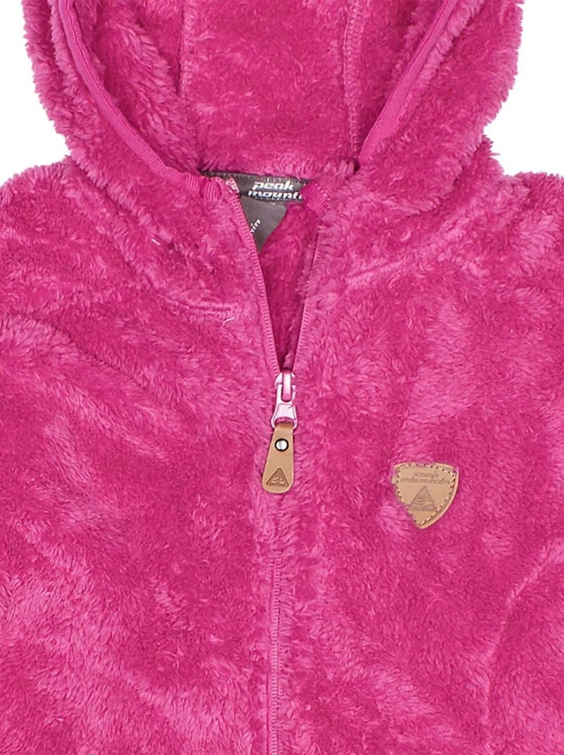 Blouson polaire fille GALANE - PEAK MOUNTAIN Rose fushia - Kiabi