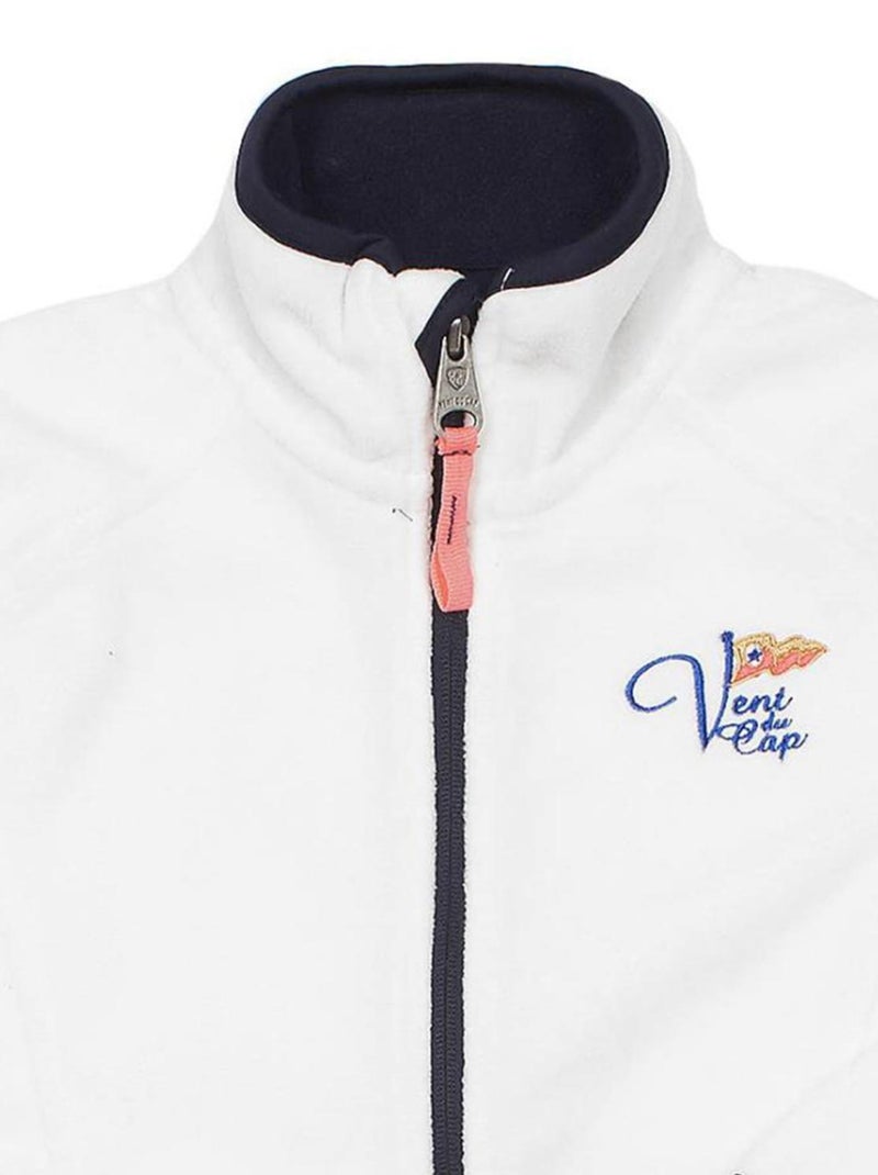 Blouson polaire fille GALICEA - VENT DU CAP Ecru - Kiabi