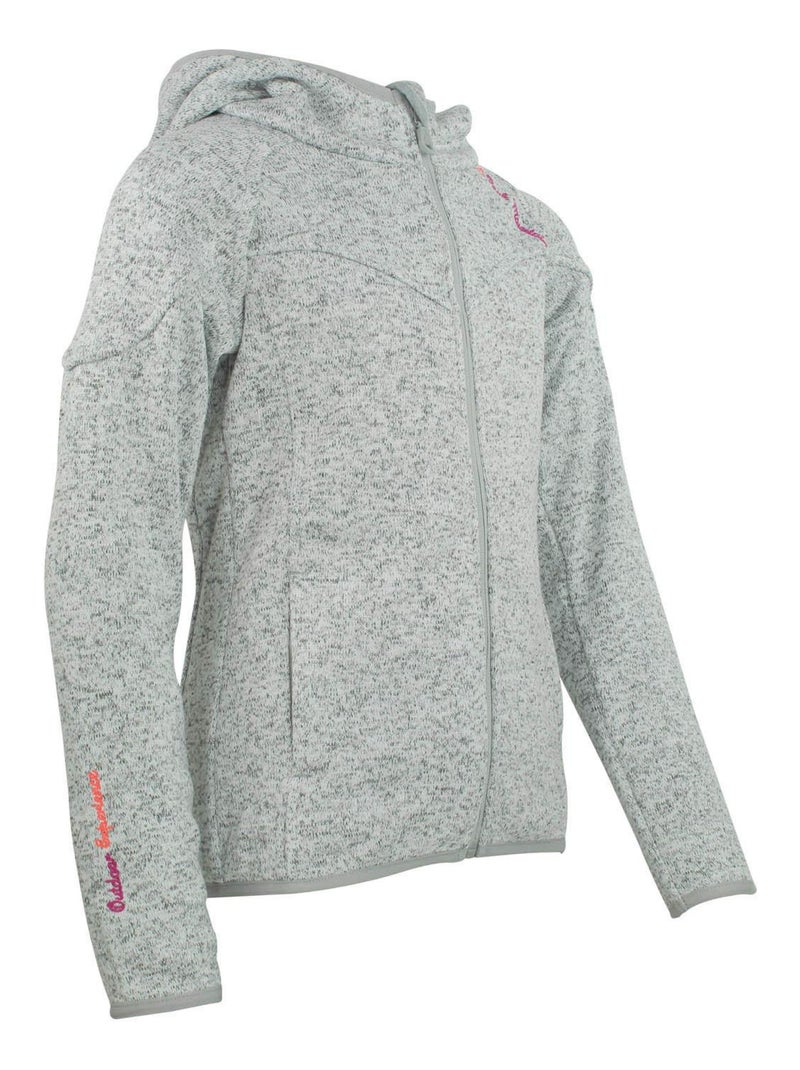 Blouson polaire fille GATORA - PEAK MOUNTAIN Gris - Kiabi