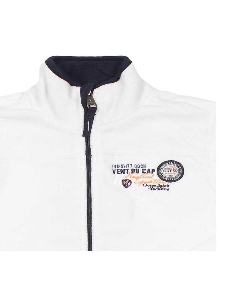 Blouson polaire garçon ECOPA - VENT DU CAP Blanc - Kiabi