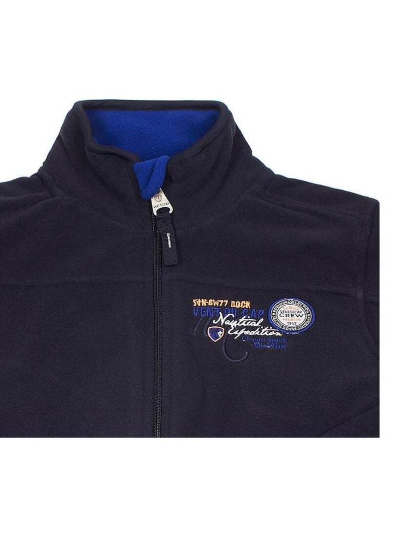 Blouson polaire garçon ECOPA - VENT DU CAP Bleu marine - Kiabi