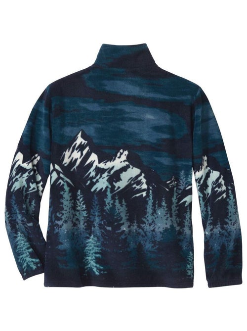 Blouson Polaire Imprimé Rocheuses   - ATLAS FOR MEN - Kiabi