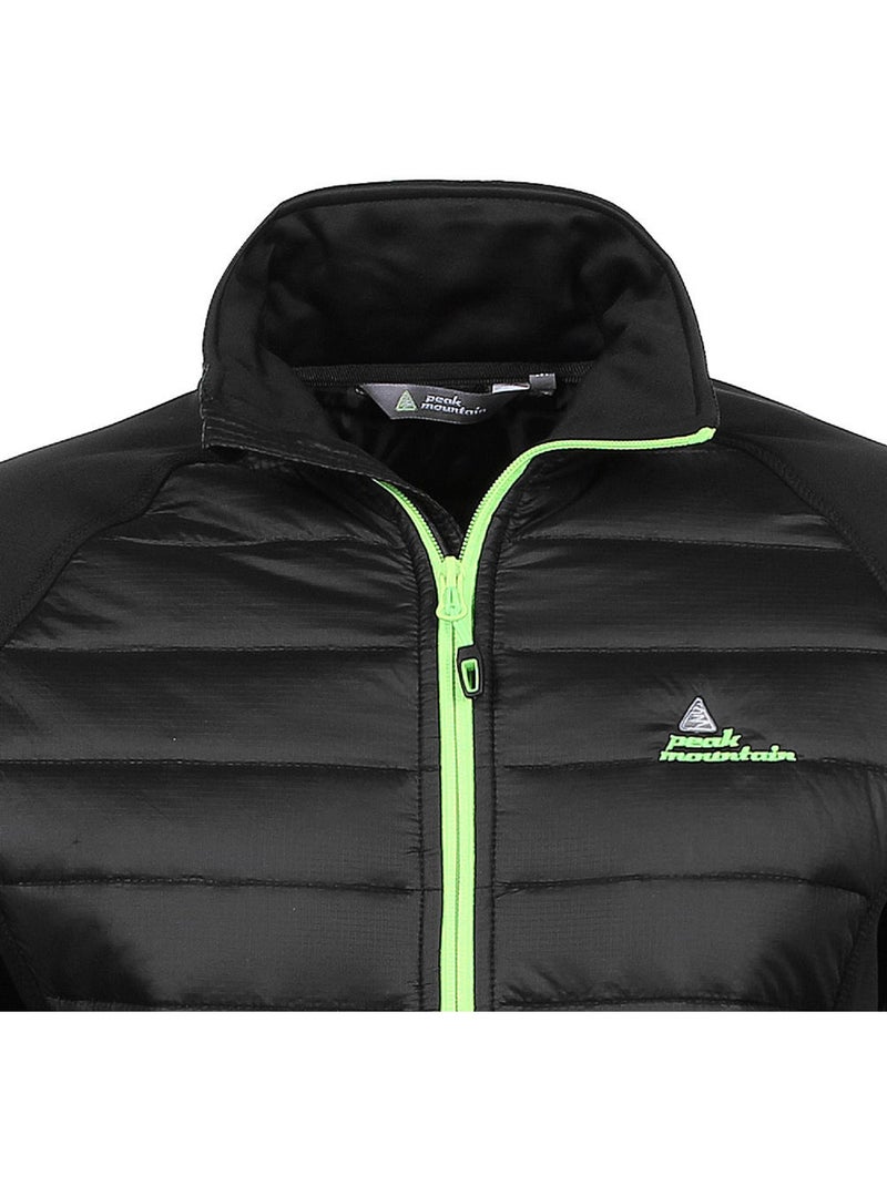 Blouson polar shell   CALER - PEAK MOUNTAIN Noir Vert - Kiabi
