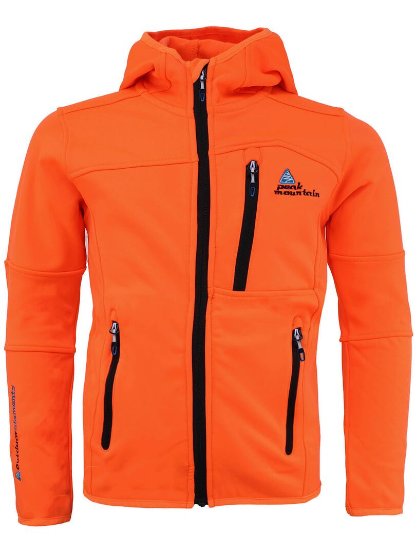 Blouson polar shell   CAMPUS - PEAK MOUNTAIN Orange - Kiabi