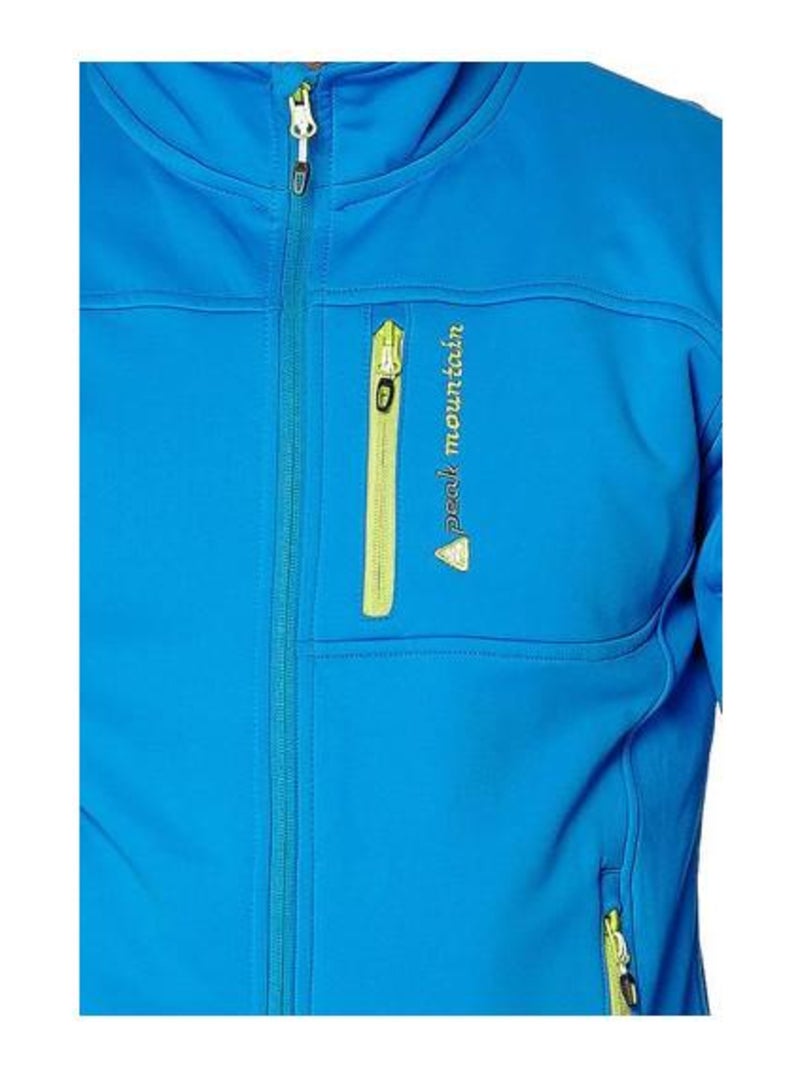 Blouson polar shell   CANTON - PEAK MOUNTAIN Bleu - Kiabi