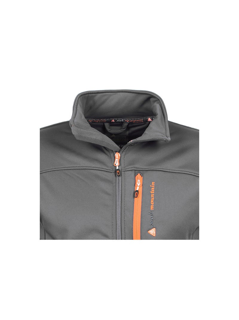 Blouson polar shell   CANTON - PEAK MOUNTAIN Gris - Kiabi