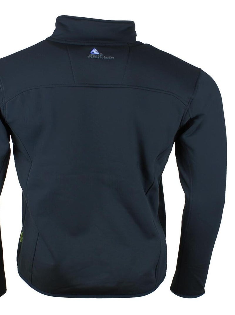 Blouson polar shell   CANTON - PEAK MOUNTAIN Noir Bleu - Kiabi