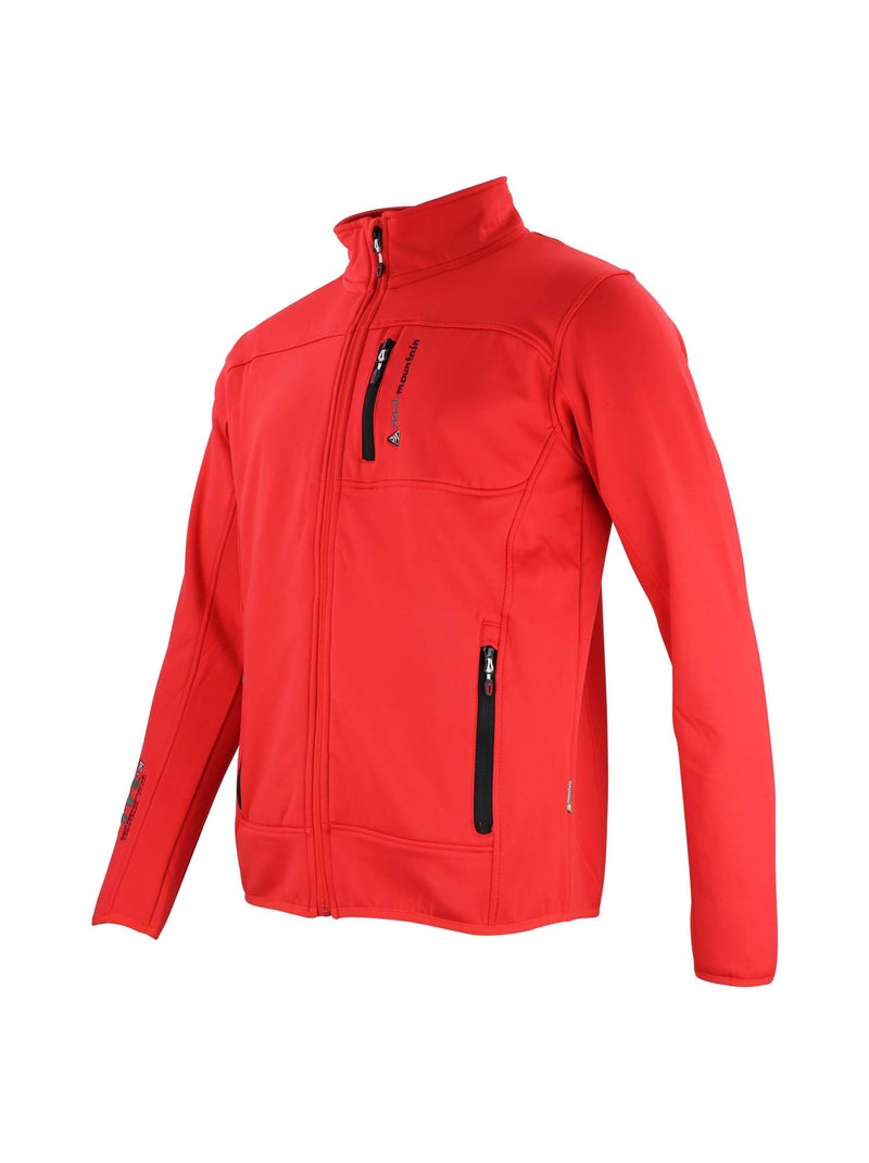 Blouson polar shell   CANTON - PEAK MOUNTAIN Rouge - Kiabi