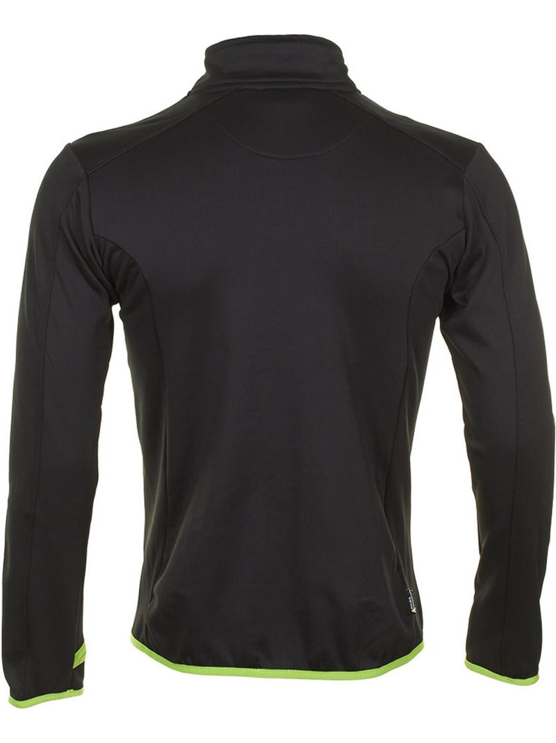 Blouson polar shell   CLIMATE - PEAK MOUNTAIN Noir Vert - Kiabi