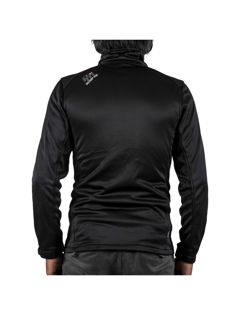 Blouson polar shell   CRISTOM - PEAK MOUNTAIN Noir Orange - Kiabi