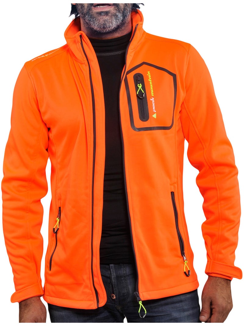 Blouson polar shell   CRISTOM - PEAK MOUNTAIN Orange - Kiabi