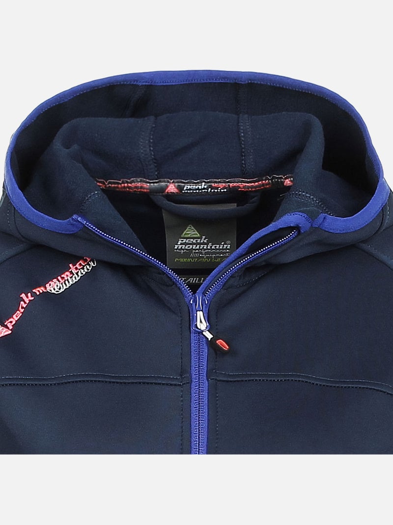 Blouson polarshell   ACAMPUS - PEAK MOUNTAIN Bleu marine - Kiabi