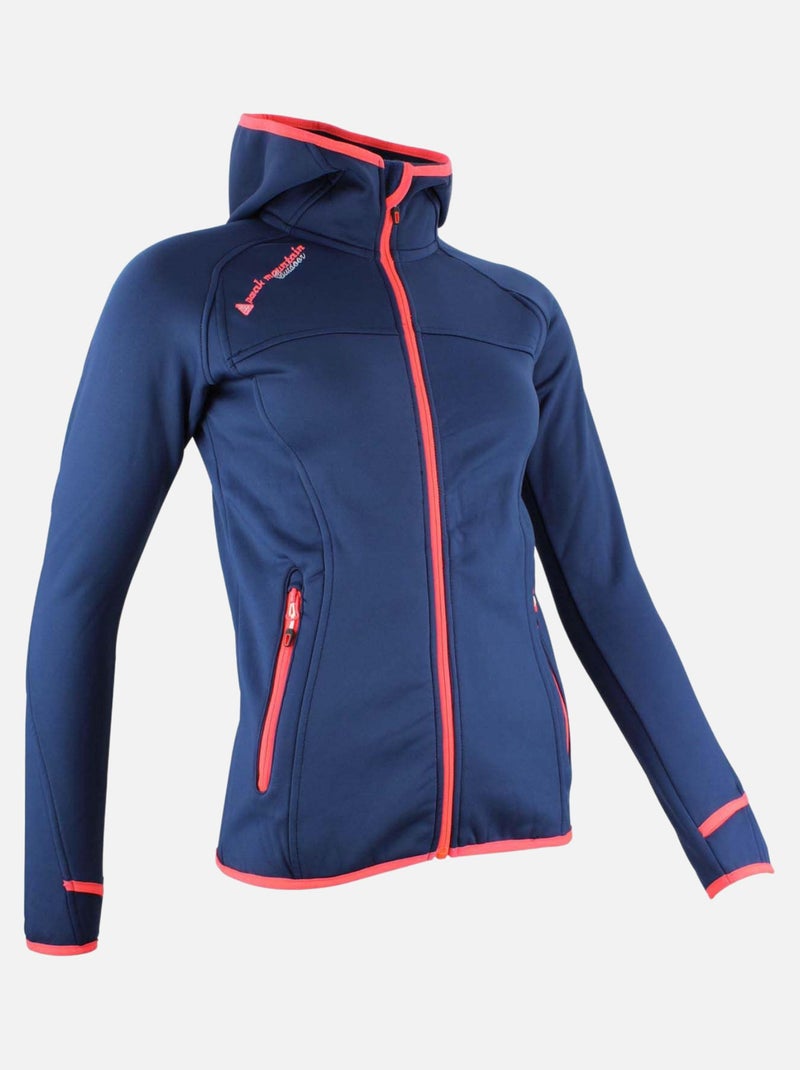 Blouson polarshell   ACAMPUS - PEAK MOUNTAIN Bleu marine - Kiabi