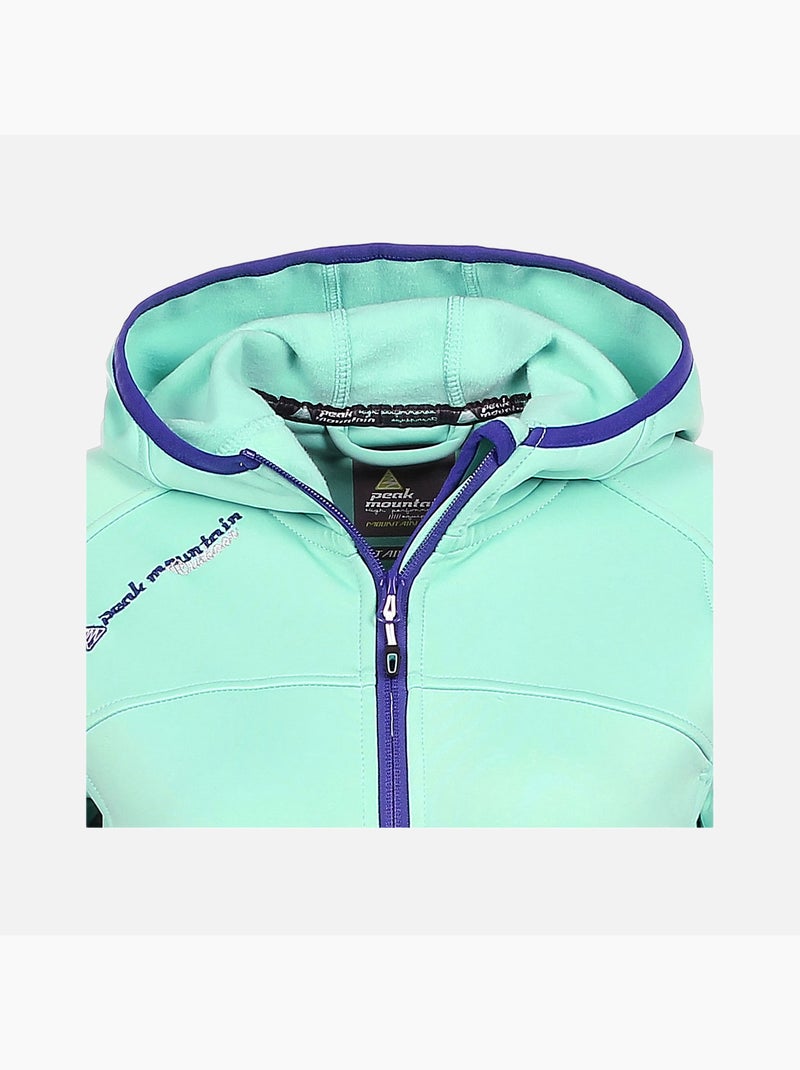 Blouson polarshell   ACAMPUS - PEAK MOUNTAIN Bleu turquoise - Kiabi